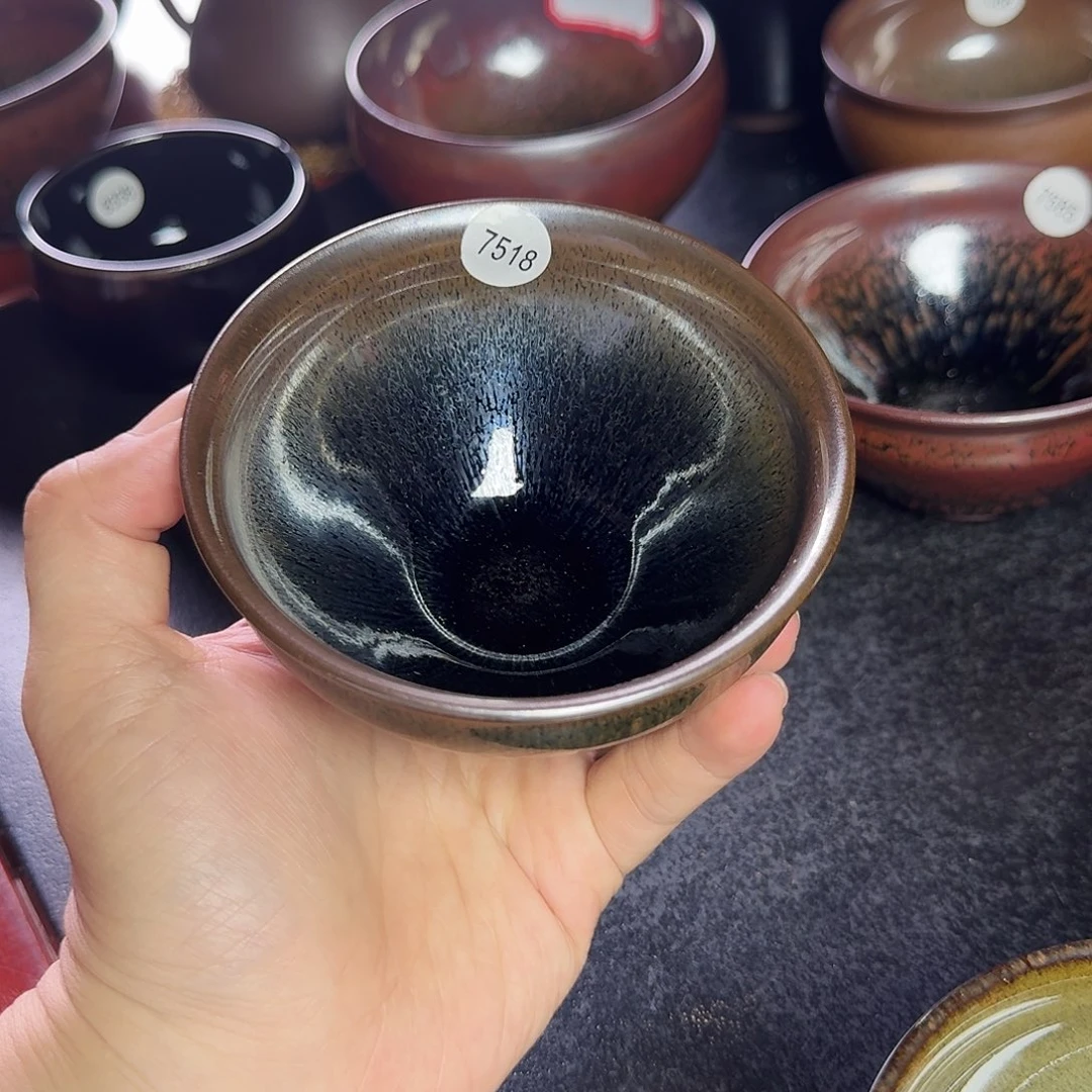 萧***肖茶盏7518 秋罗柴烧手工主人杯窑宝