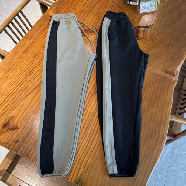 ESSENTIALS CZFOG主线联名三道杠拼色束脚长裤高街休闲男女卫裤