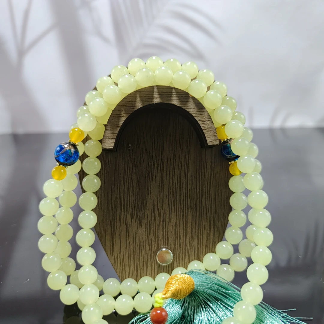 N和田玉108项链（纯手工）0063