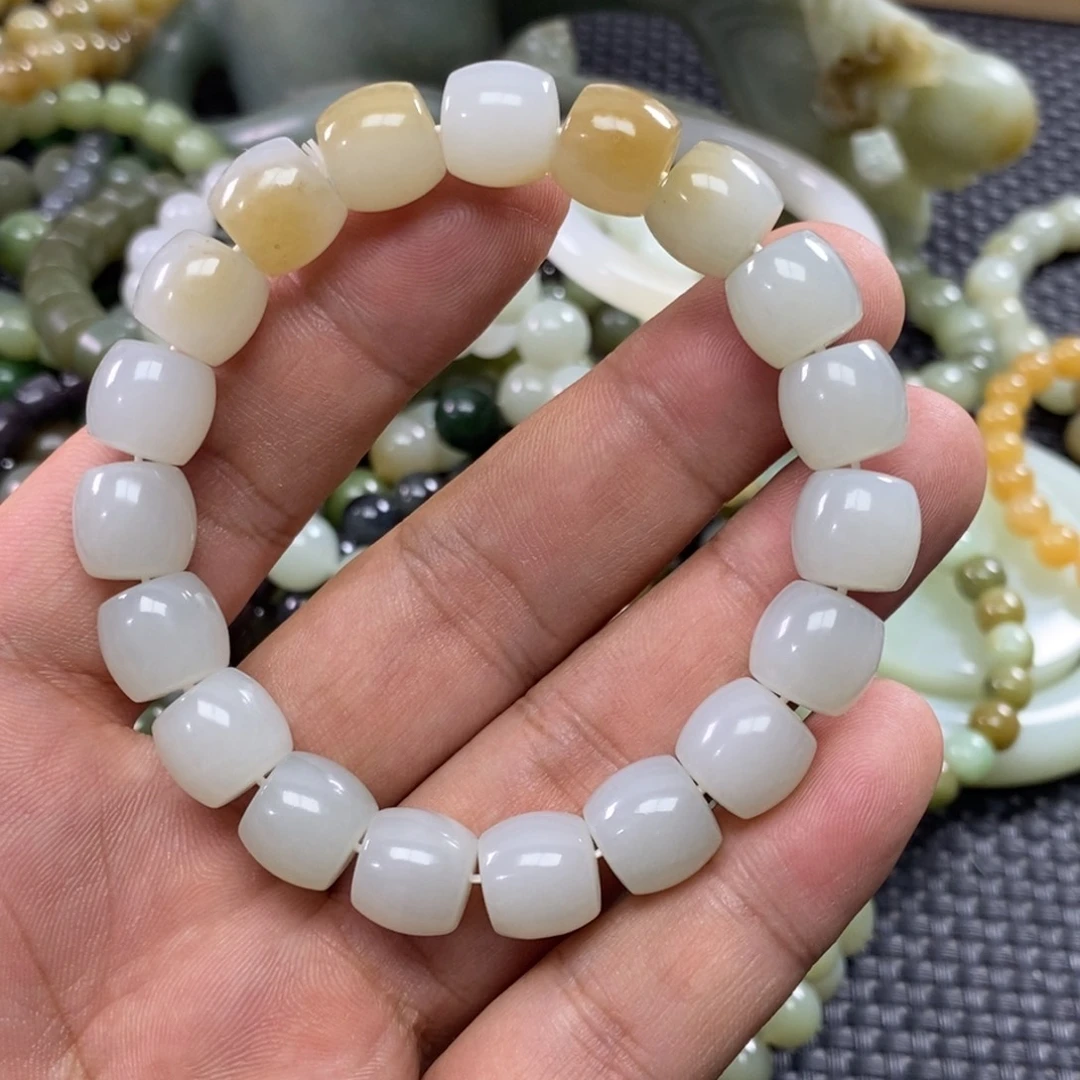 和田玉未镶嵌手链