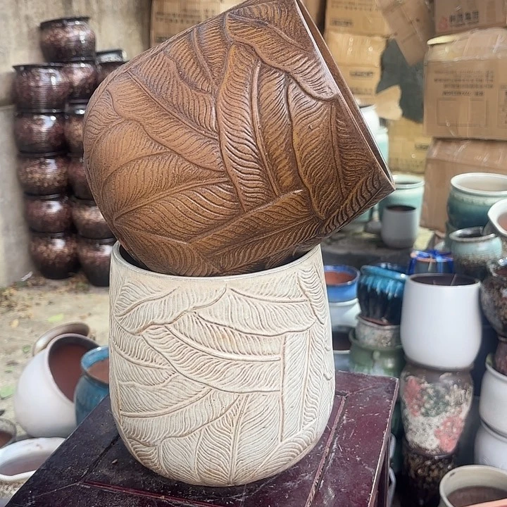 紫砂茶碗精品芭蕉叶口径 19高度21两个