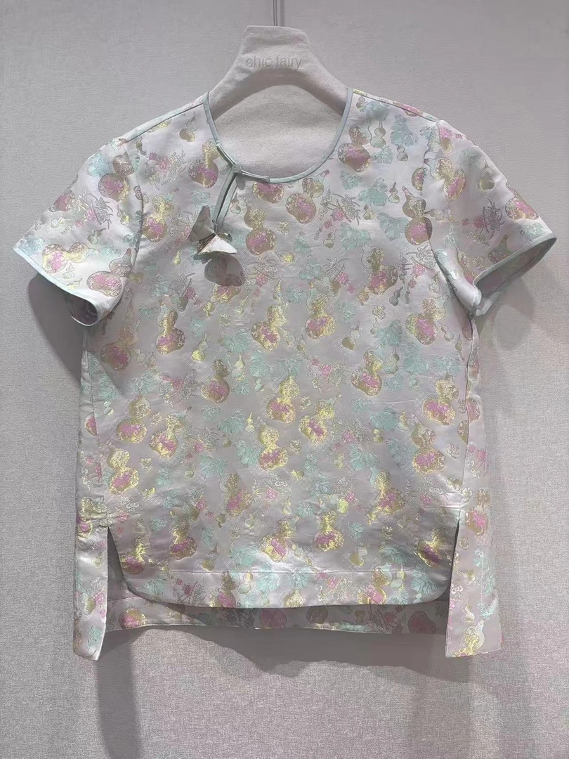 CHIC FAIRY【宝葫芦】夏季国风中式圆领蚕丝半裙➕上衣套装