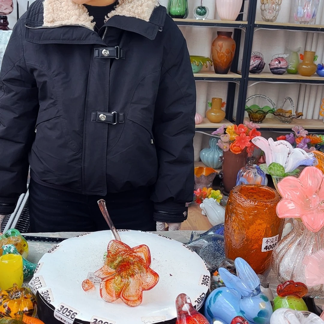 红瑕花 粘好发家悦琉璃工艺品