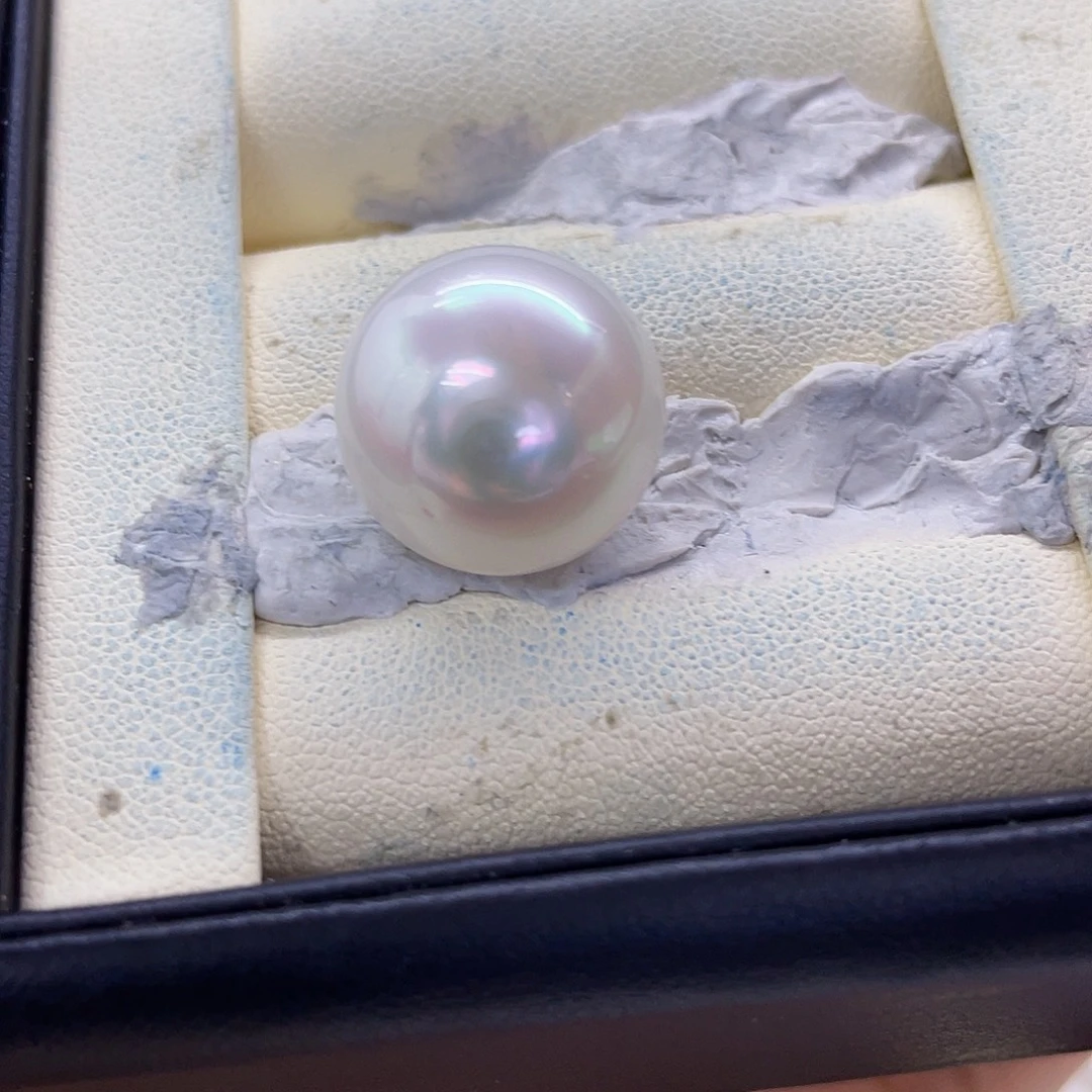 海水珍珠裸珠澳白飞碟馒头珠15.8mm