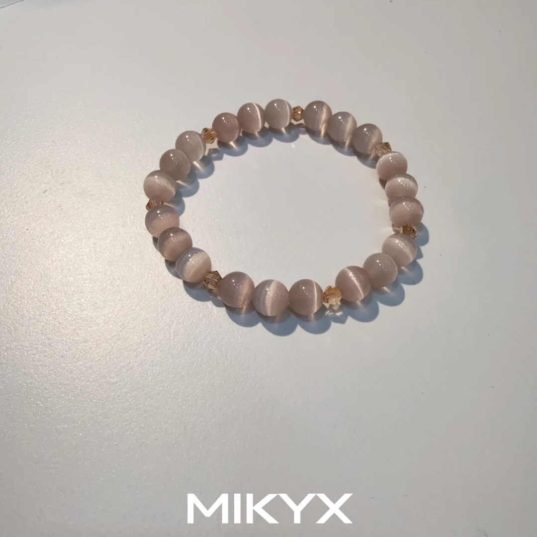 mikyx 非金属仿水晶手链 千千晚星藕粉色手串B543