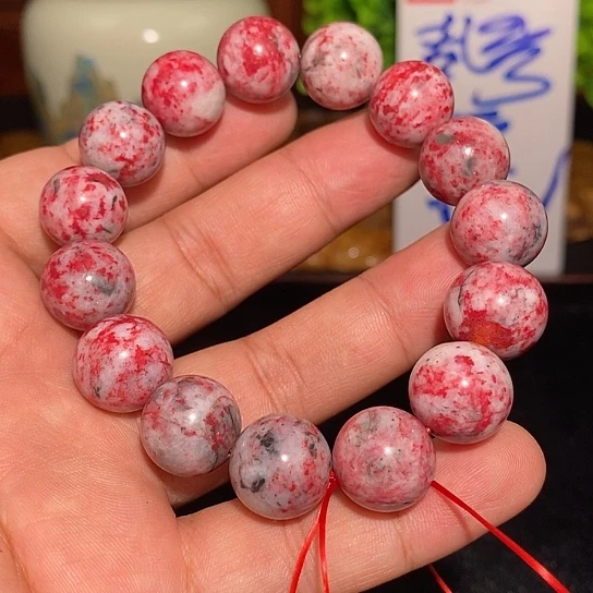 Z***N天然辰砂原石手串