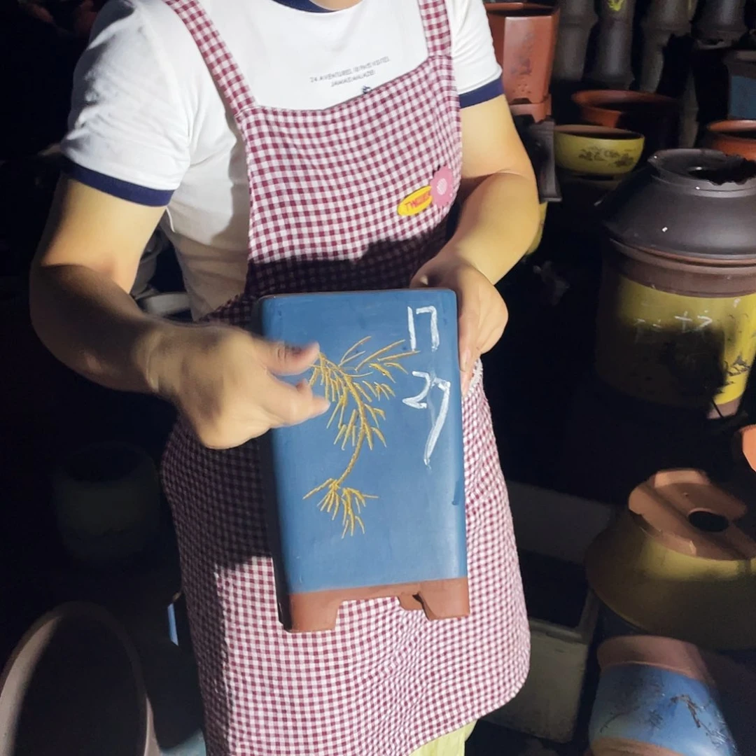 17蓝四方花盆花盆花盆