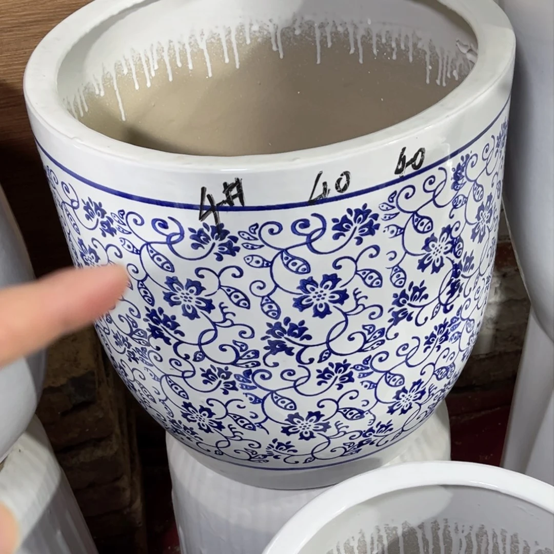 爱***人4号青花特大号花盆精品