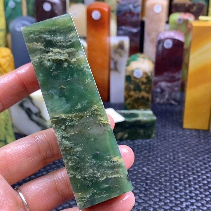 南美石张*忠青田石印章石