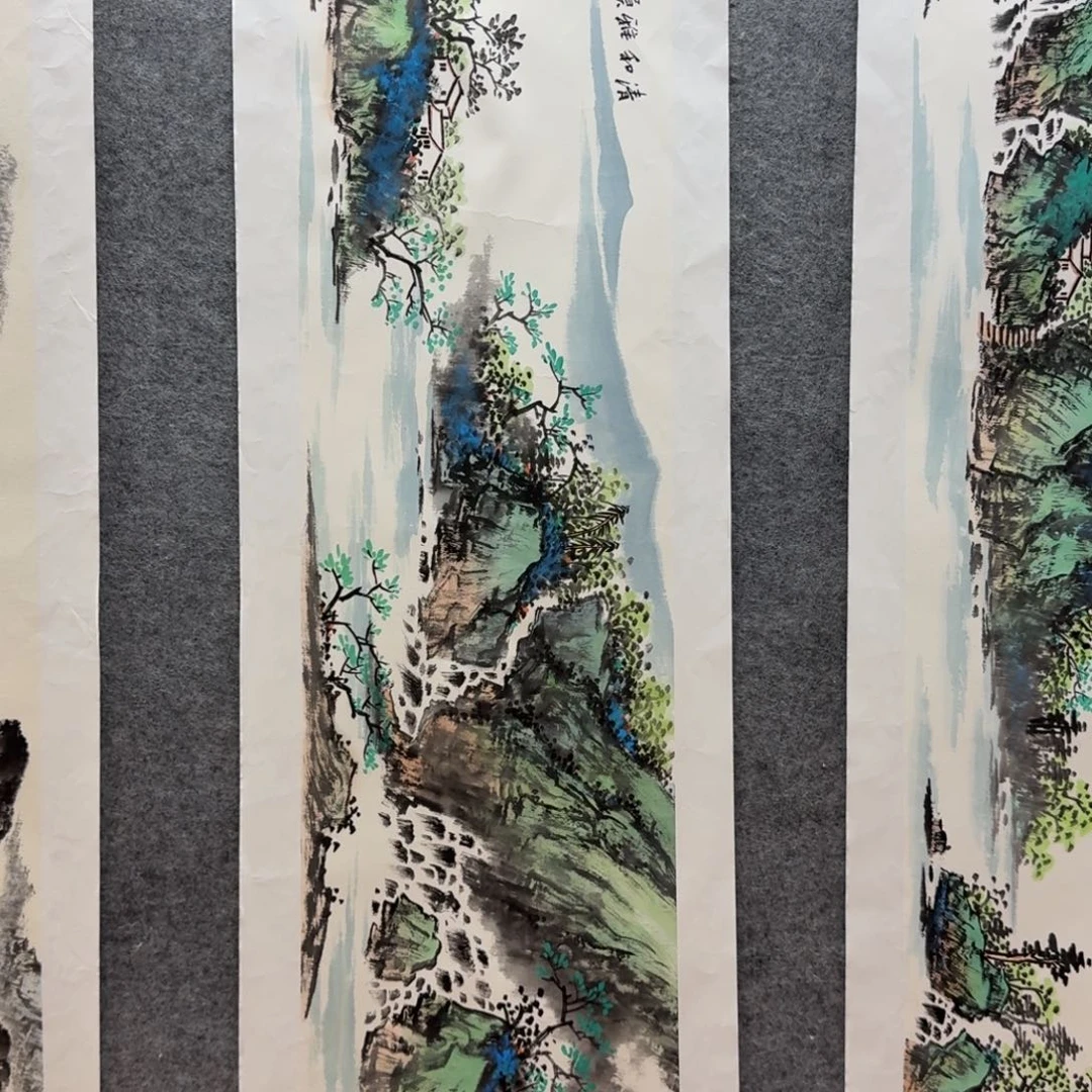 国画李建海四尺对开
