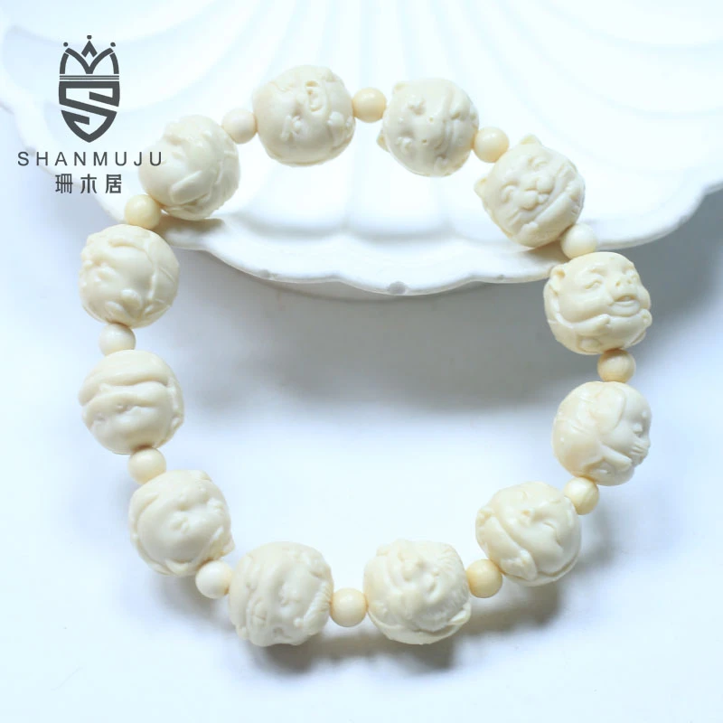 【珊木居】MM505 猛犸十二生肖雕刻单圈手串