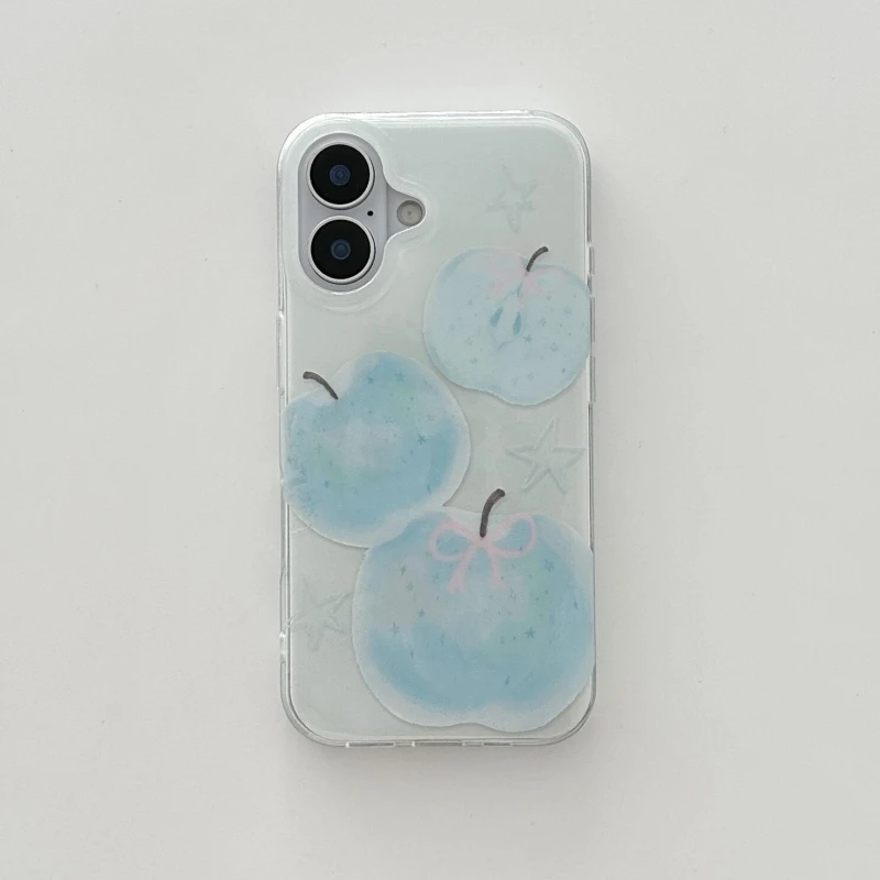 奥菲顿涂鸦星星苹果适用iPhone16大孔手机壳华为vivo小米15oppo套