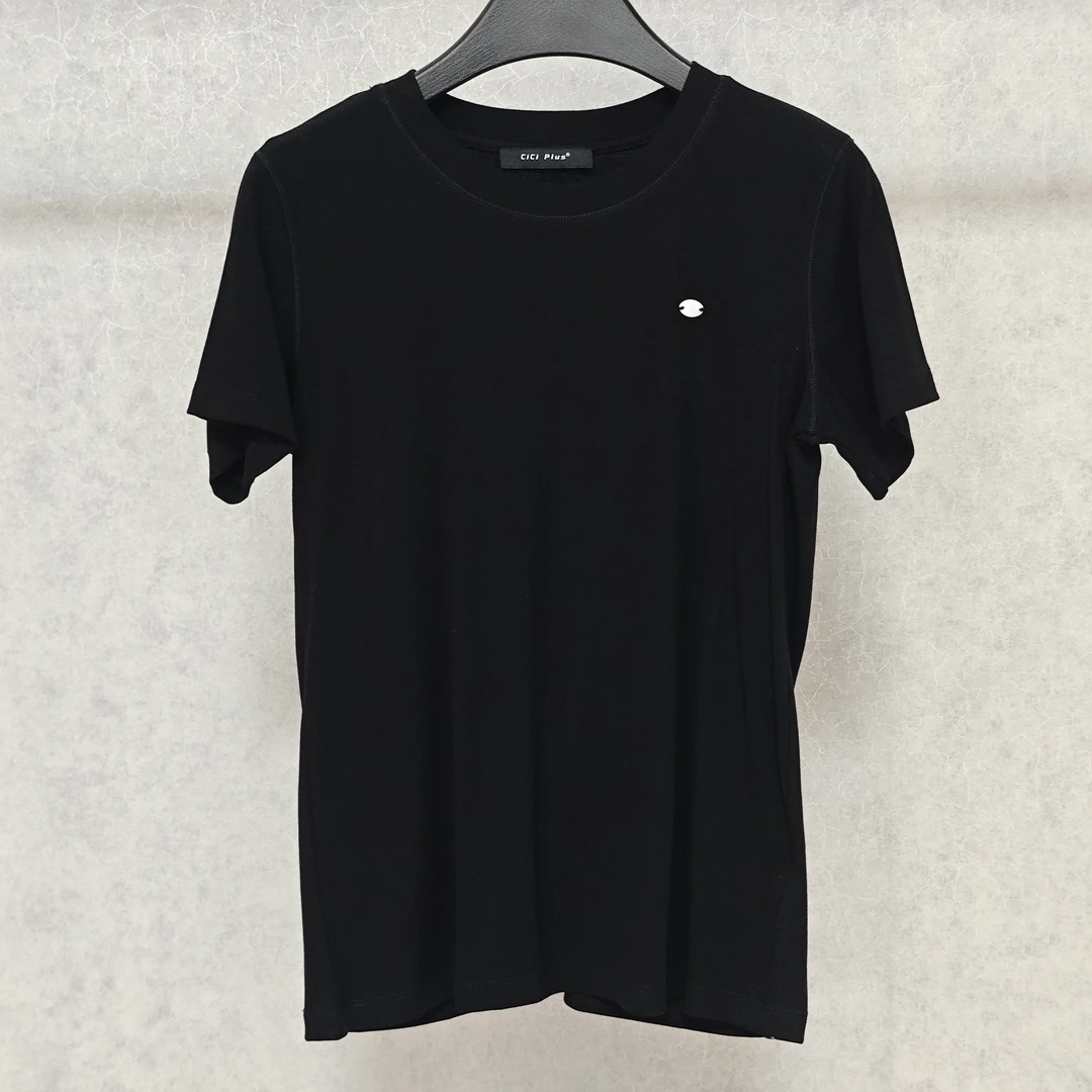 设计师系列  Y001-1  女装时尚简约短袖T恤衫黑色TX0676