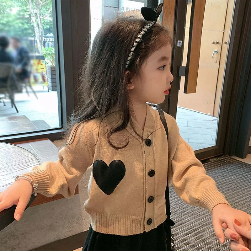 女童开衫毛衣中小儿童2025新款春季上衣宝宝洋气针织衫外套春秋装