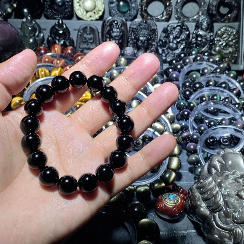 【闪购商品】黑曜岩手链未镶嵌简*
