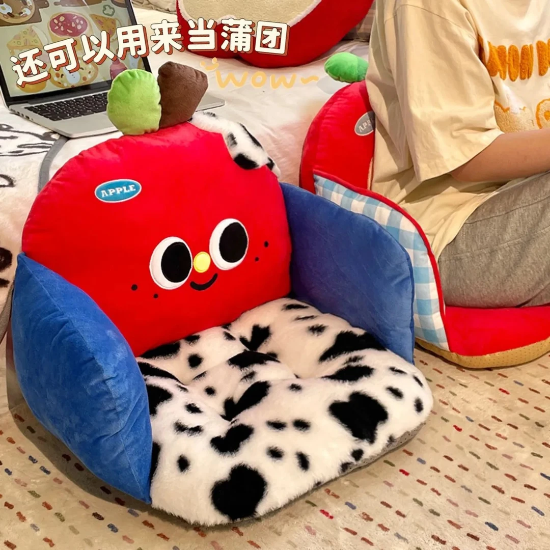 椅子垫坐垫靠背一体宿舍久坐靠垫屁垫座椅垫毛绒冬季办公室学生cy