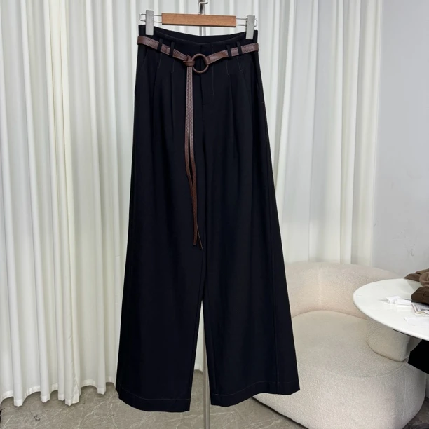 25早春新款老钱风阔腿裤