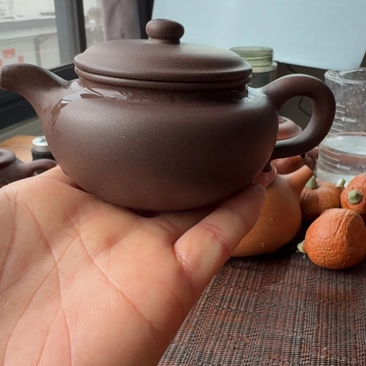 紫砂茶壶紫泥仿古150cc