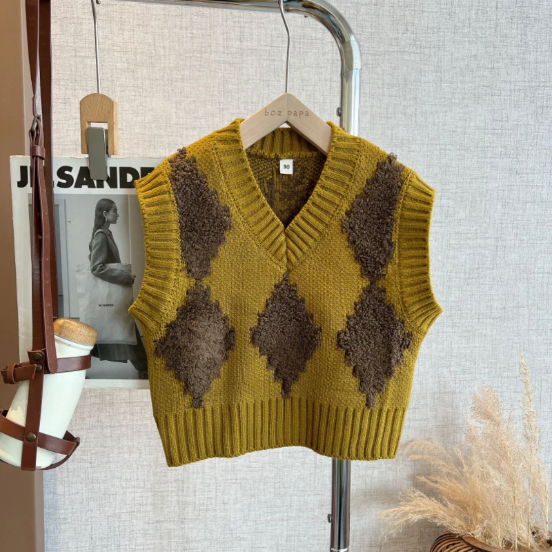 菱形马甲单件儿童