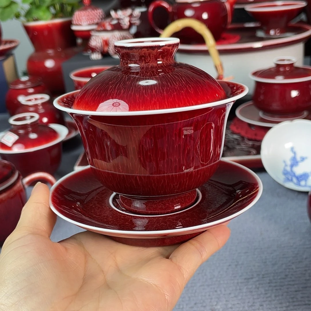 景德镇原矿原矿釉盖碗