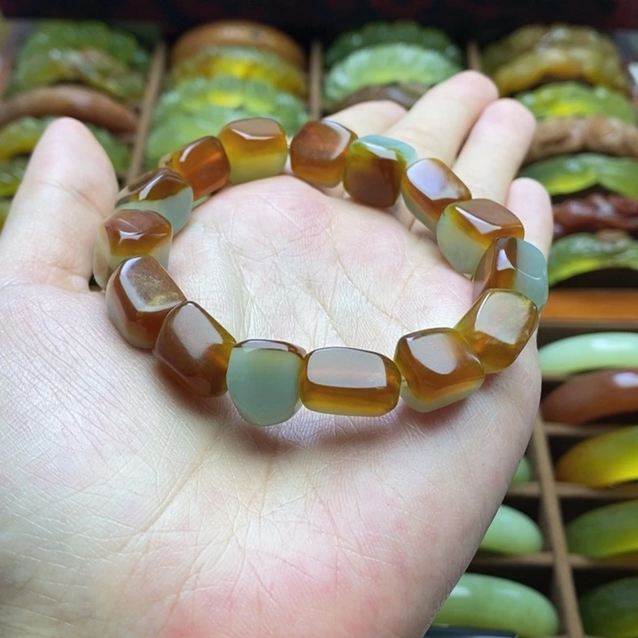 蛇纹石玉未镶嵌手链