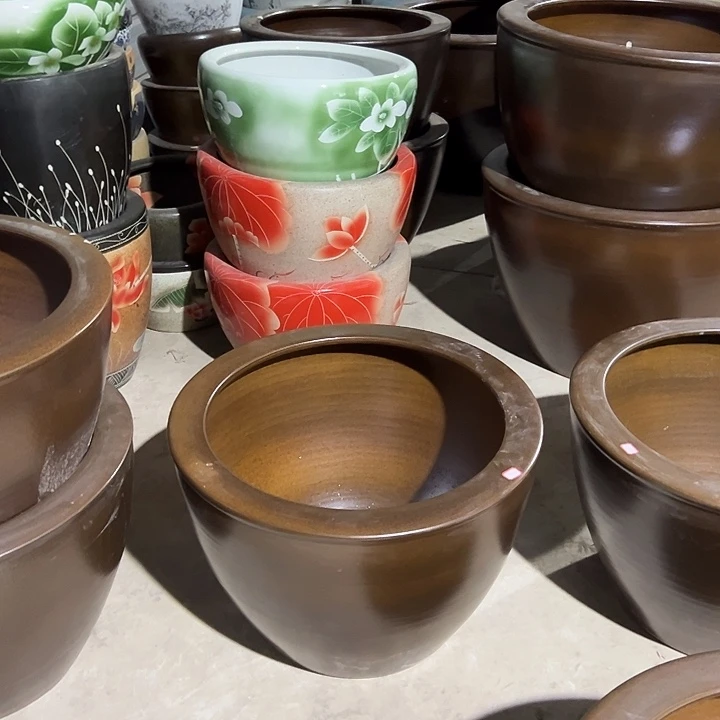 笑***生景德镇陶瓷鱼缸艺术直径62高度42