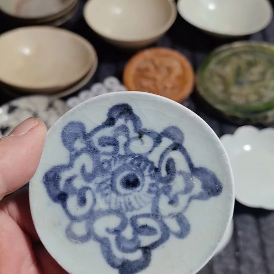 瓷片青花影青杯垫学习标本
