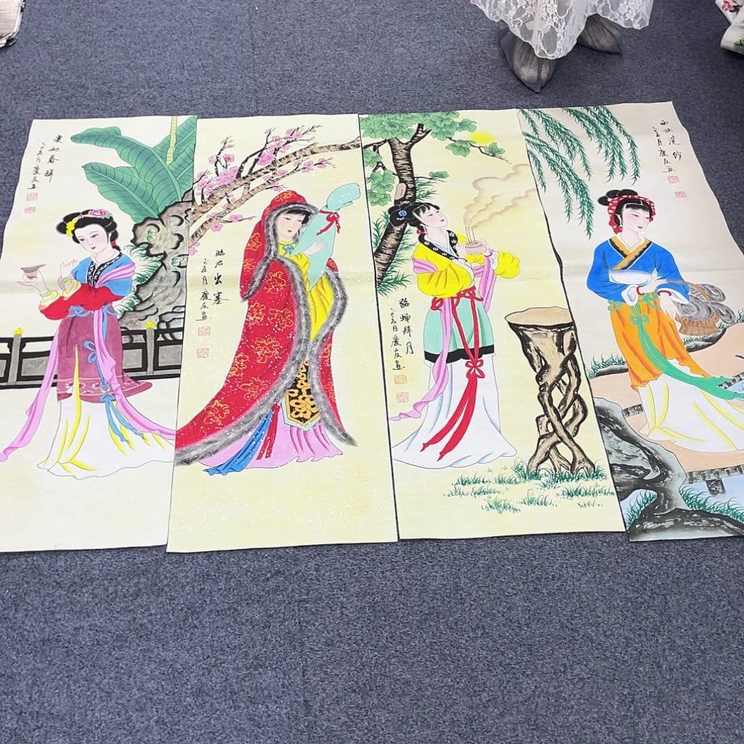 国画作品小姐姐放漏…