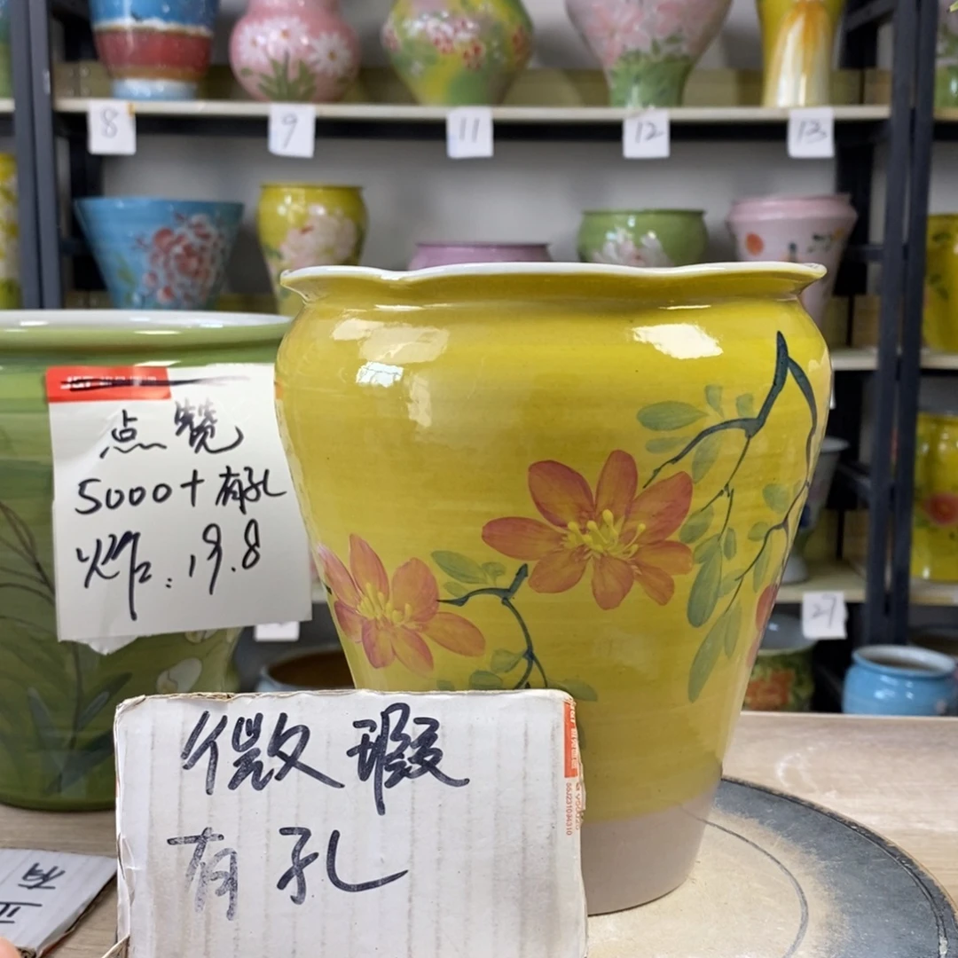 景德镇手工手绘陶瓷花盆