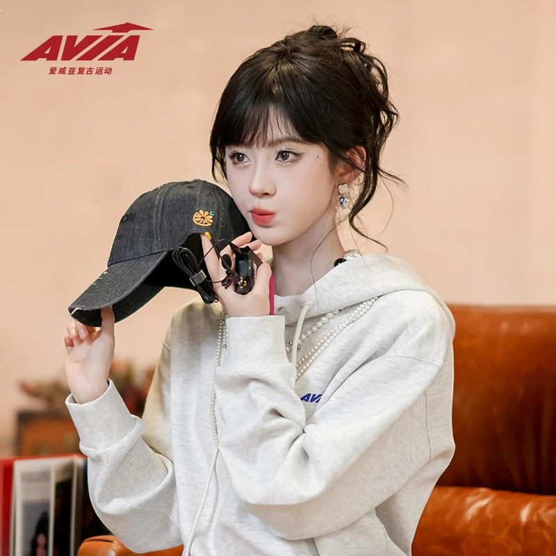 【鞠婧祎同款】AVIA爱威亚991系列显脸小情侣复古运动做旧棒球帽