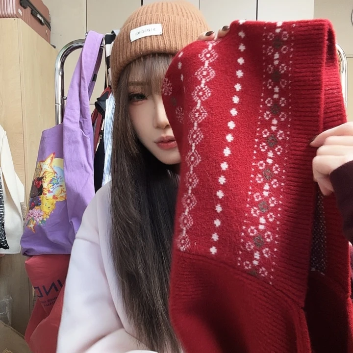 红色雪花帽111111