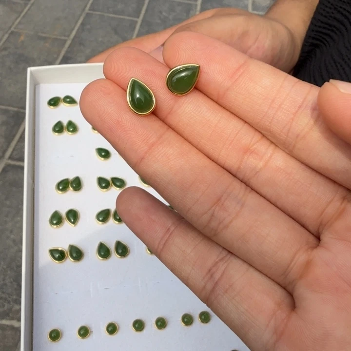 和田玉未镶嵌颈饰多样性，发一对