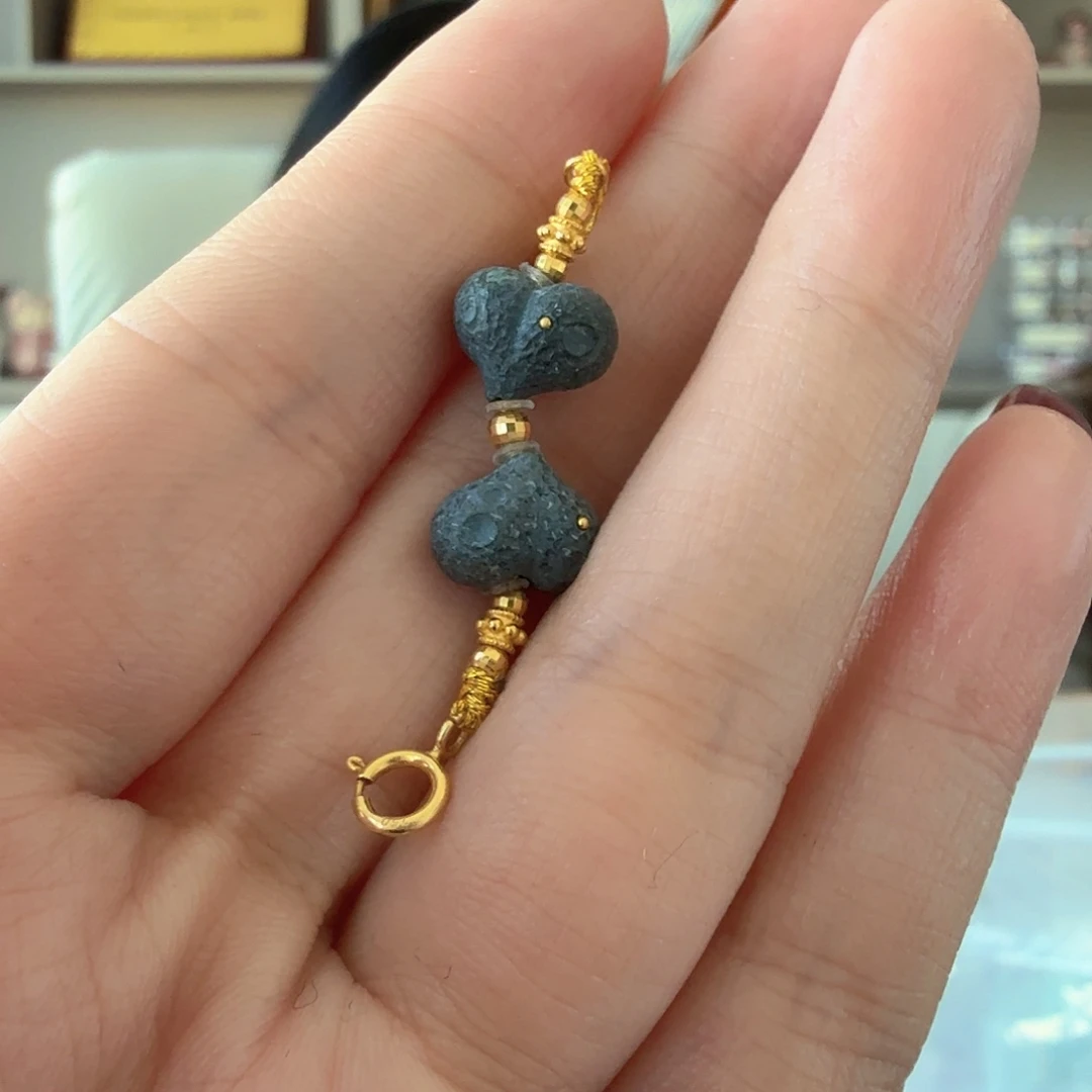 绿松石18K金镶嵌珠宝奇石