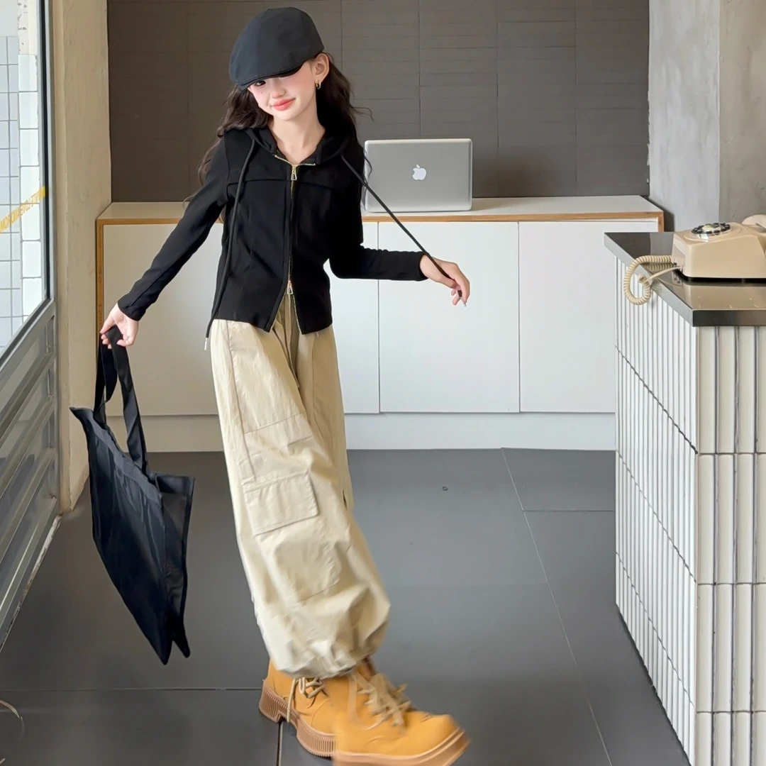 简约潮牌店铺儿童服装2025年款衣服女童装春秋装外套6-12岁高级感