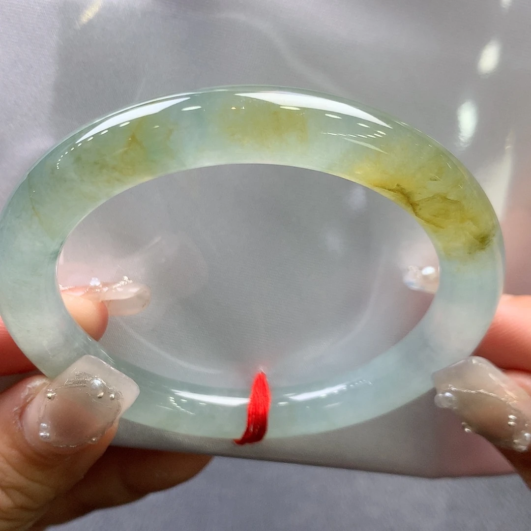 翡翠未镶嵌手镯54圆条