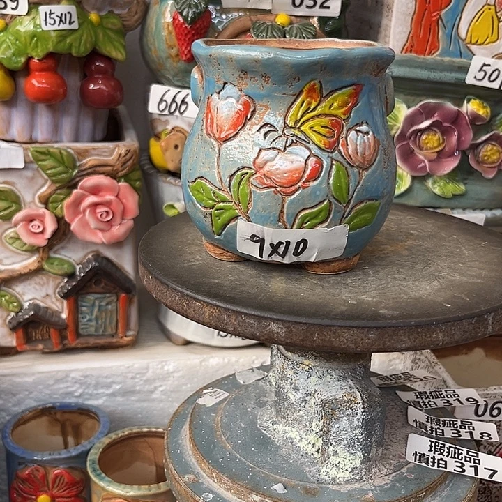 粗陶材质多肉花盆