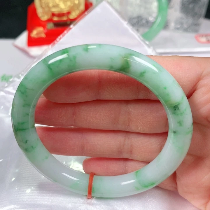 未镶嵌手镯翡翠  编号0230 圆条55