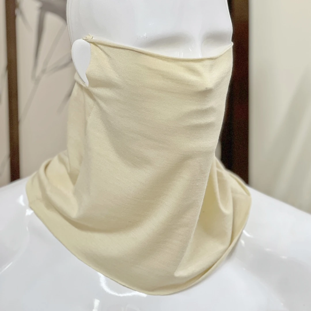 柞蚕丝【微瑕介意慎拍】薄款防紫外线透气成人防晒面罩面纱  950130