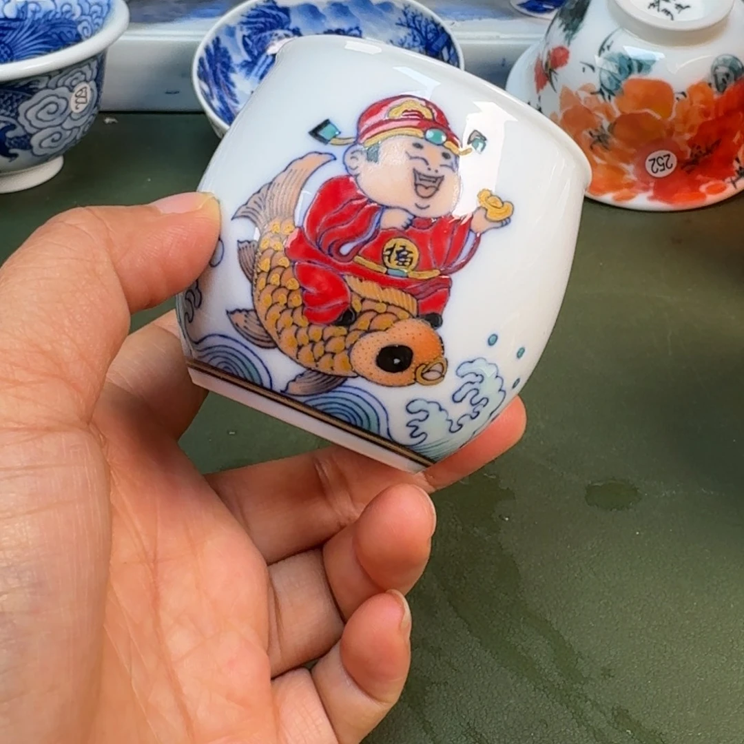 陶景德镇纯手绘茶具圆圆249