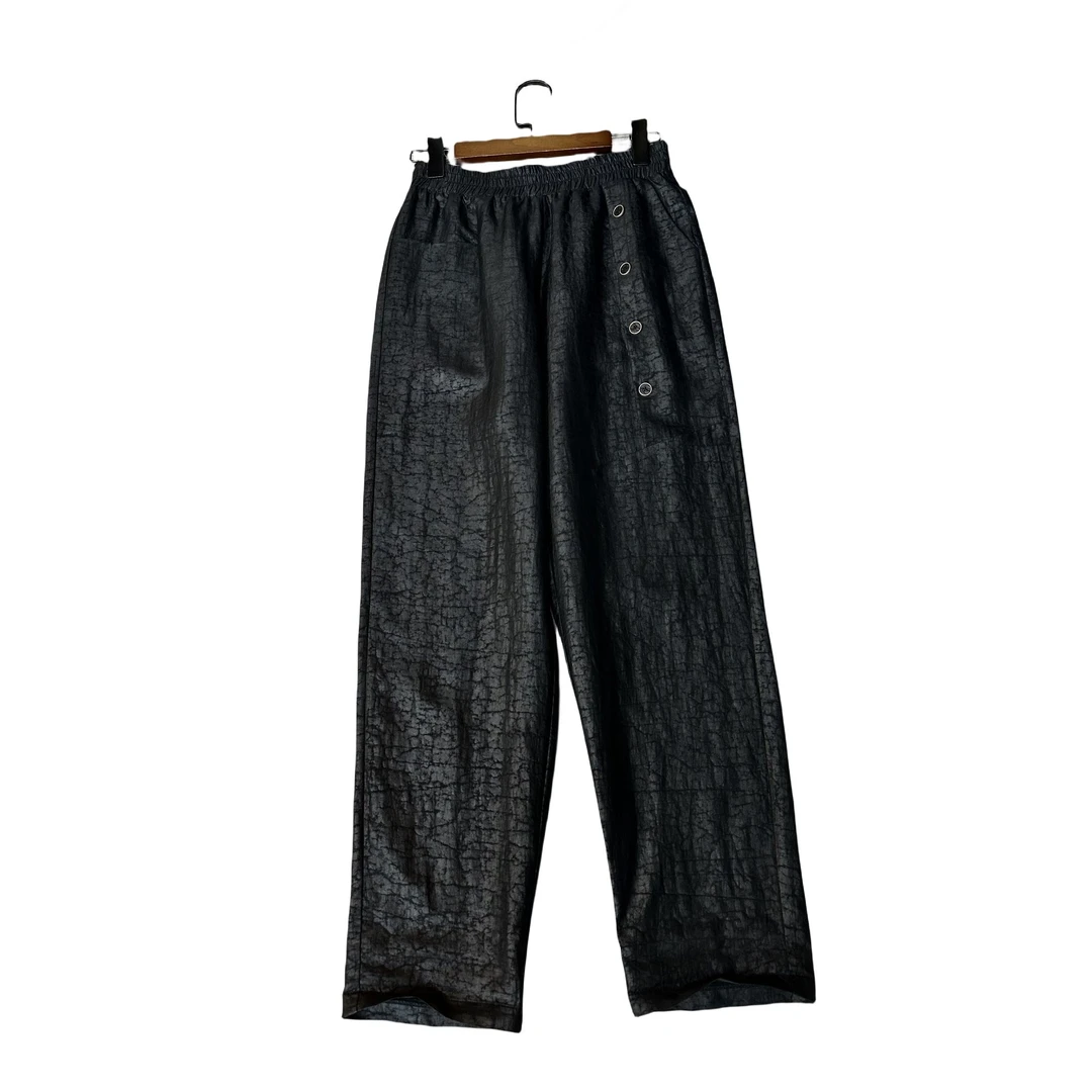 【金禧禧服饰】香云纱四合扣龟纹裤子J23051-2