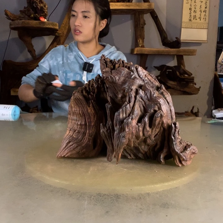 上***手天然云南紫柚木会黄水