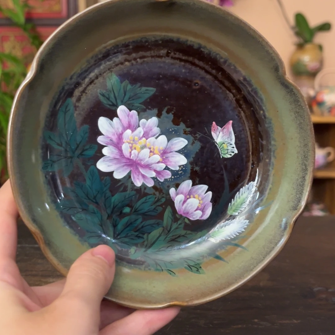 柴烧纯手工手绘陶瓷