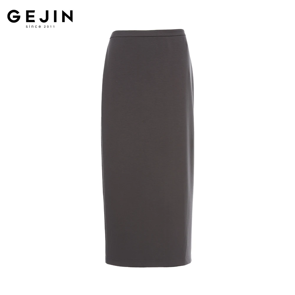 GEJIN/歌锦2025春季新款轻奢时尚气质高腰显瘦直筒半裙9122510063