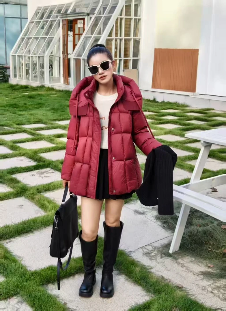 2025长款时尚90鸭绒羽绒服25066