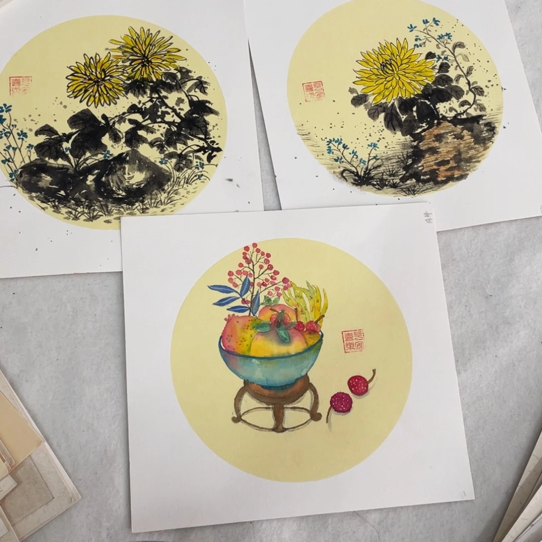 国画陈静老师绘画