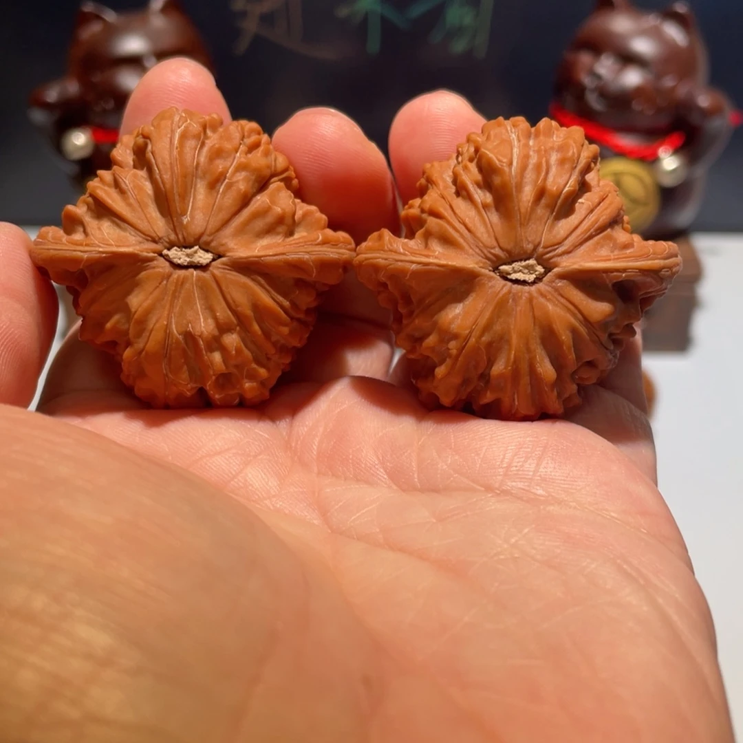 文玩核桃把件磨盘43全品