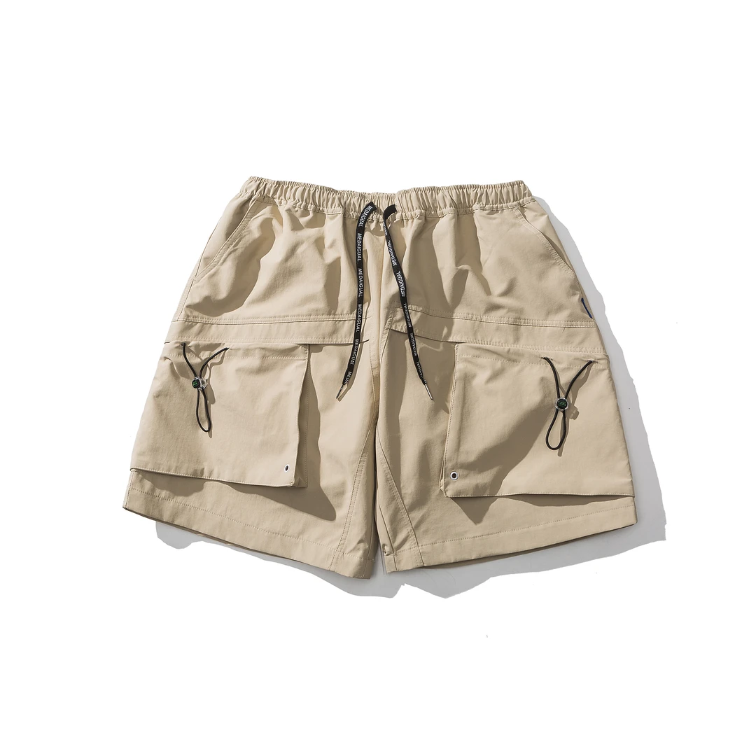 Me Da Igual户外防水面料立体口袋工装短裤男街头宽松沙滩五分裤