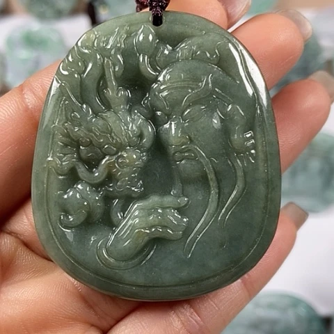 翡翠颈饰未镶嵌关二爷福利