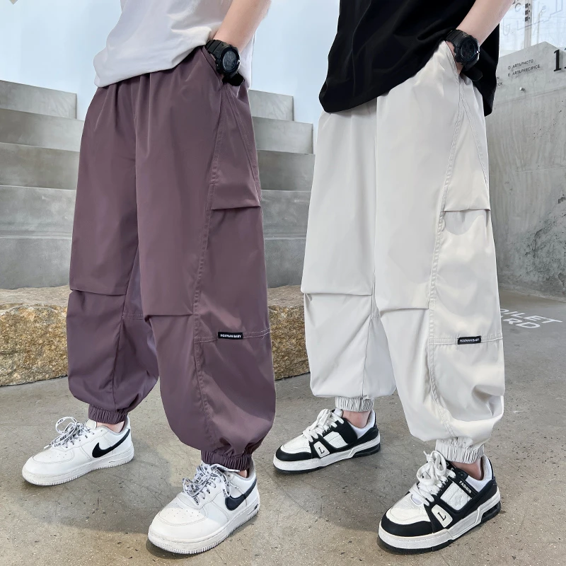 男童防蚊裤夏季薄款2025中大童休闲韩版长裤宽松儿童裤子夏款洋气