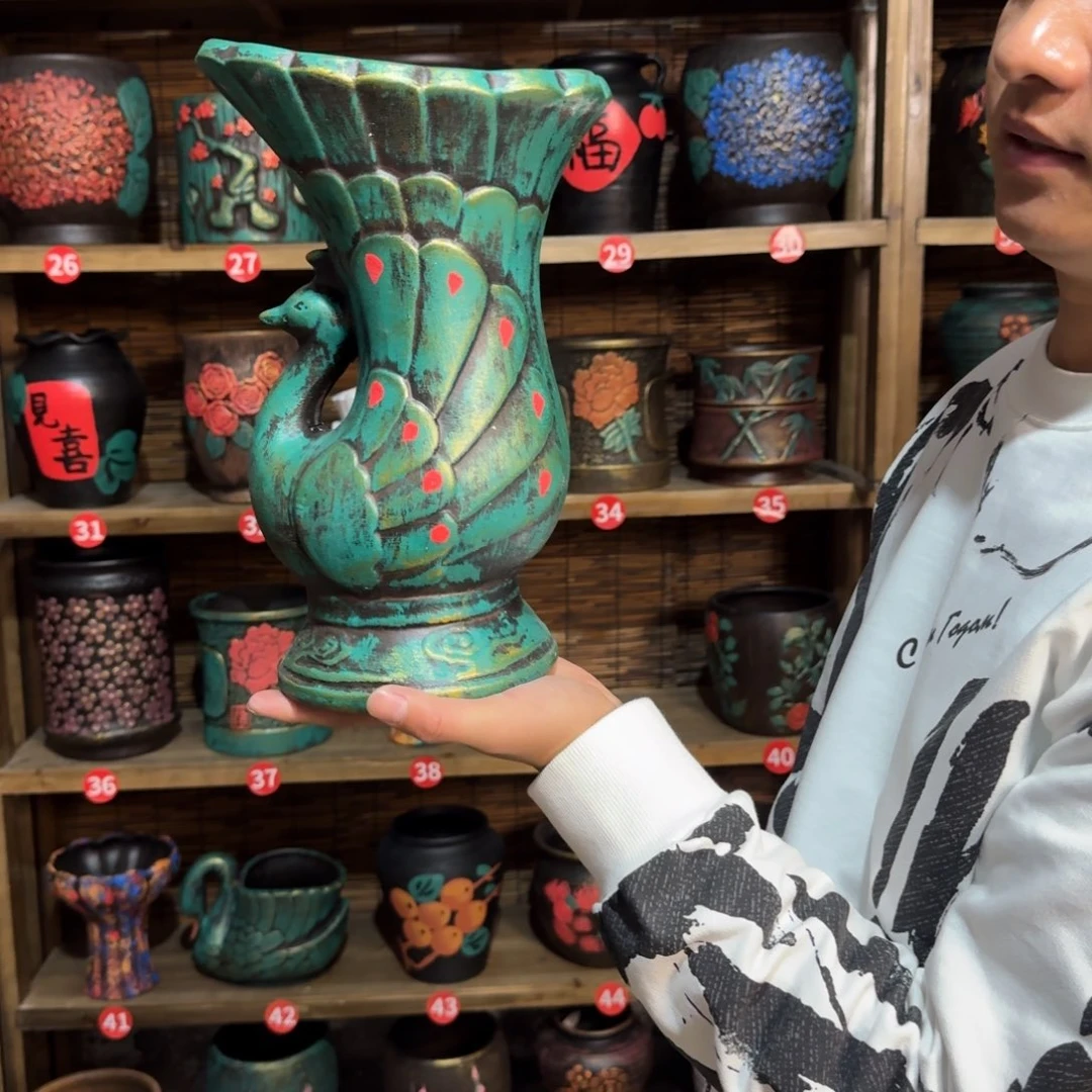 带孔高端浮雕花盆炸炸炸